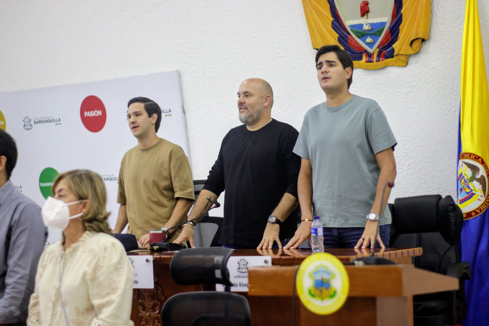 Mesa directiva del Concejo de Barranquilla presidiendo la instalación del segundo periodo de sesiones ordinarias
